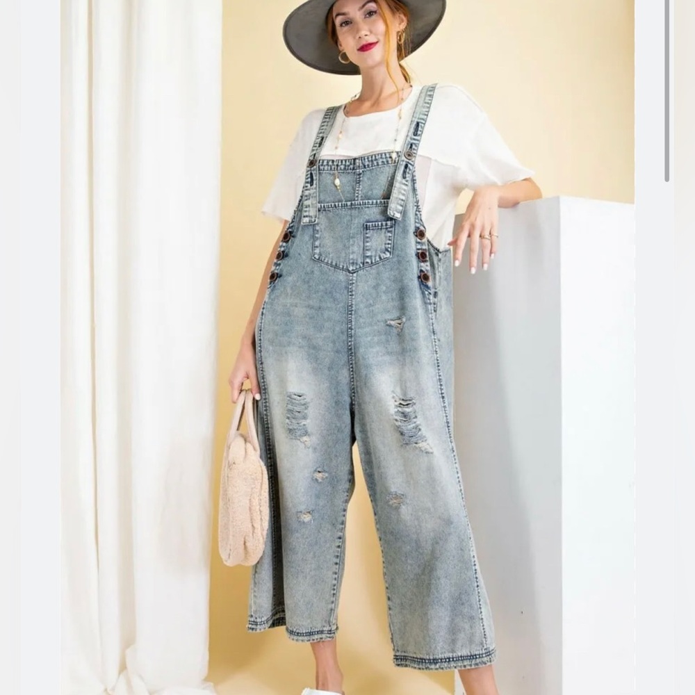 Easel Oversized Denim Jumper